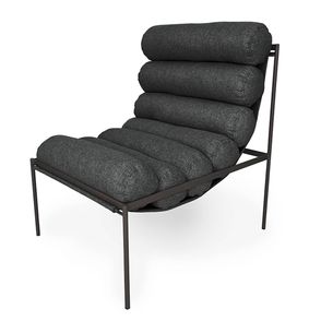 Poltrona Rolos Chumbo Aço Carbono Preto - 74798