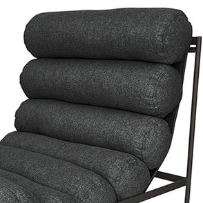 Poltrona Rolos Chumbo Aço Carbono Preto - 74798