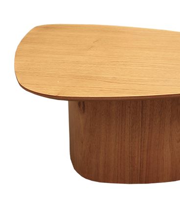 Mesa de Centro Stone Baixa Tampo e Base Amêndoa Suave 68cm - 72958