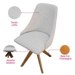 CadeiraPietraCinzaBaseGiratoriaChampagne74820
