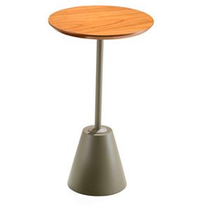 Mesa de Apoio Alta Apolo Mini Amêndoa Suave Base Bronze Light - 74840