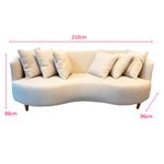 SofaBeans3LugaresEstofadoBoucleOffWhitePesMel210cm75084