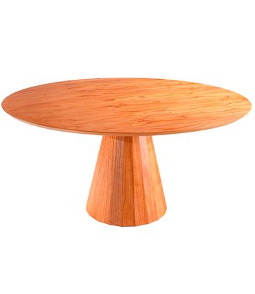 Mesa de Jantar Redonda Ebiza Tampo e Base Cinamomo 130cm - 75302