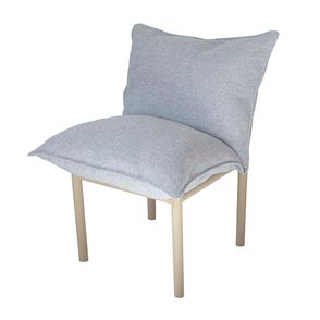 Cadeira Lyon Sem Braço Almofada Trude Base Aço Taupe - 75348