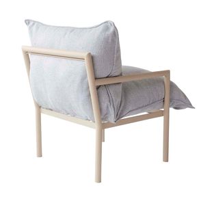 Cadeira Lyon Com Braço Almofada Trude Base Aço Taupe - 75349