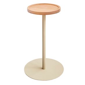 Mesa de Apoio G Tampo Cumaru Amarelo 20cm Base Taupe 53cm - 75481