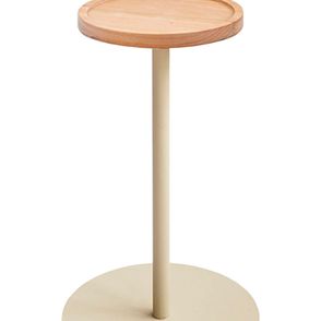 Mesa de Apoio M Tampo Cumaru Amarelo 20cm Base Taupe 49cm - 75482