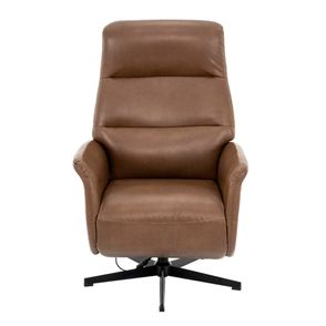 Poltrona de Massagem Michigan Corino Marrom Base Preta - 75512