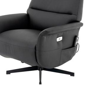 Poltrona de Massagem Michigan Corino Preto Base Preta - 75513