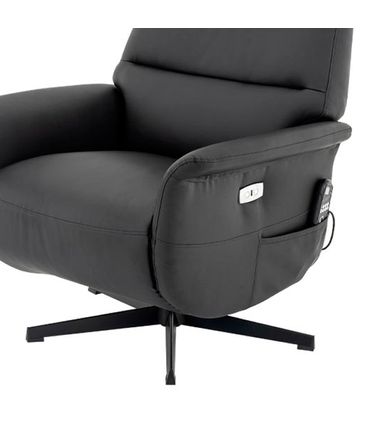 Poltrona de Massagem Michigan Corino Preto Base Preta - 75513