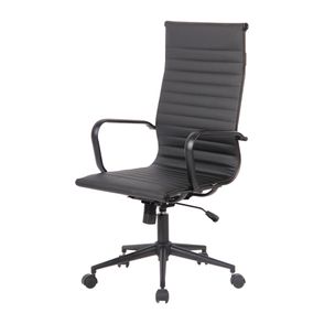 Cadeira Office Sevilha Alta Couríssimo Preto Aço Preto - 75660