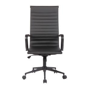 Cadeira Office Sevilha Alta Couríssimo Preto Aço Preto - 75660