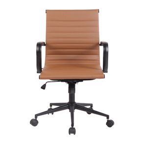 Cadeira Office Sevilha Couríssimo Marrom Escuro Base Aço Preto - 75663