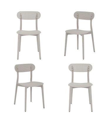 Kit 04 Cadeiras Verte Polipropileno Bambu - 75667