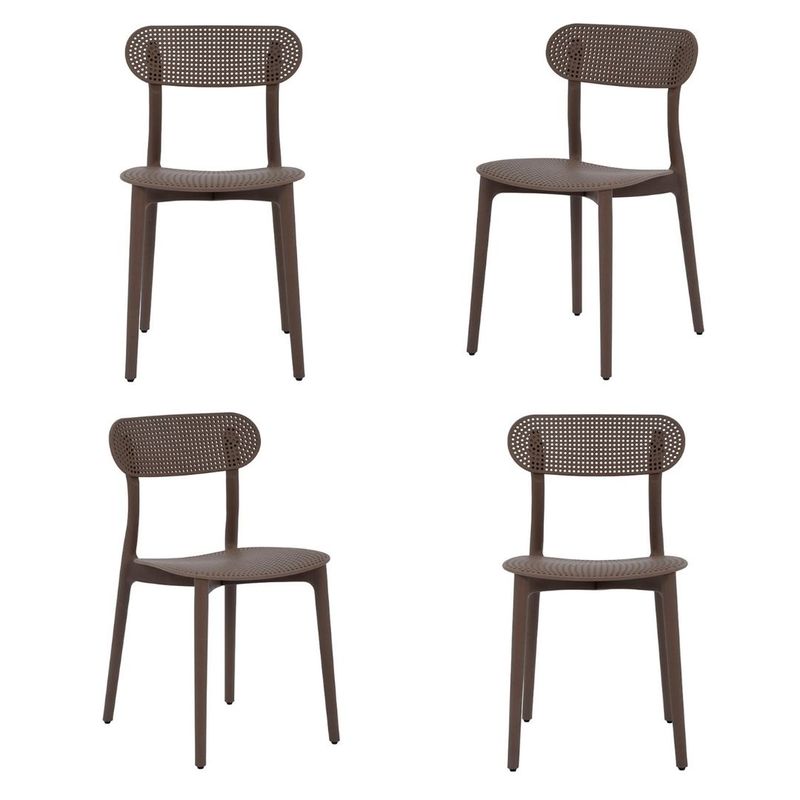 Kit04CadeirasVertePolipropilenoCafe75668