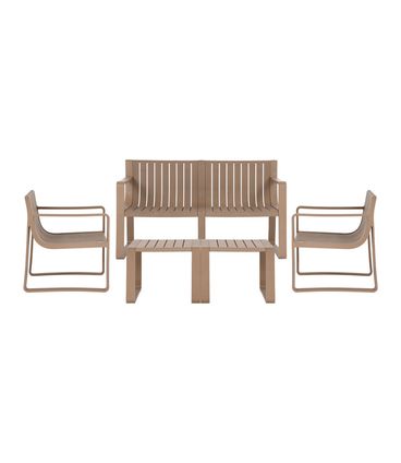 Conjunto Sofá Verte Eco 5 Peças Polipropileno Café - 75686