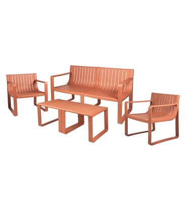 Conjunto Sofá Verte Eco 5 Peças Polipropileno Pêssego - 75687