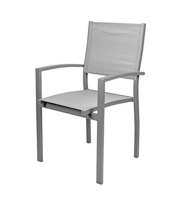 Kit 04 Cadeiras Angra Tela Mesh Base Alumínio Grafite - 75694