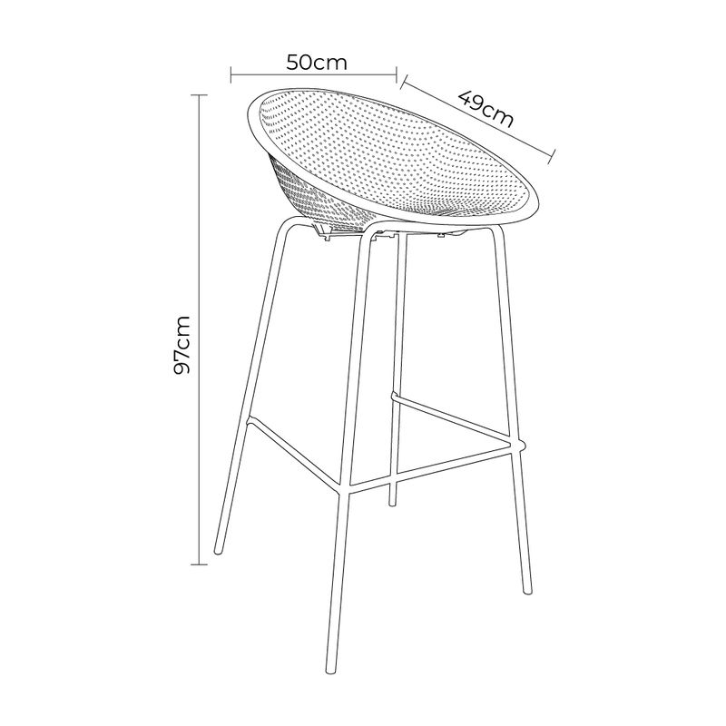 Kit04BanquetasDropsPolipropilenoFendiBaseAco75718