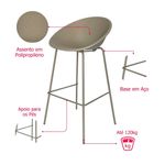 Kit04BanquetasDropsPolipropilenoFendiBaseAco75718