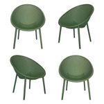 Kit04PoltronasDropsPolipropilenoVerde75725