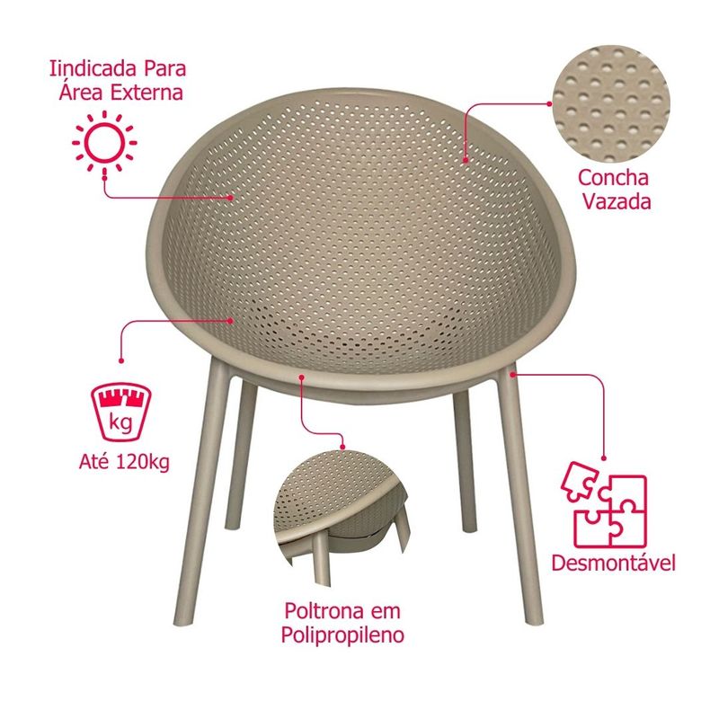 Kit04PoltronasDropsPolipropilenoVerde75725