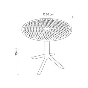 Mesa Drops Redonda Polipropileno Fendi - 75801