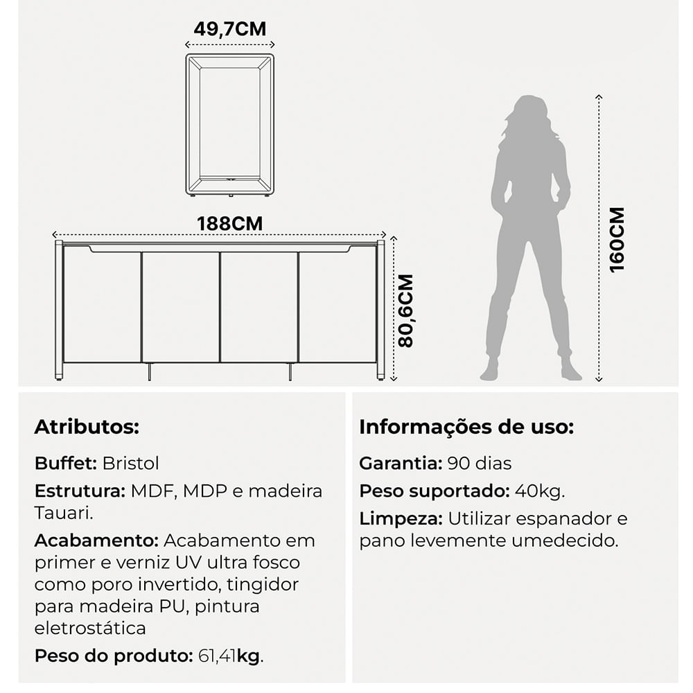 Buffet-Bristol-Tampo-Off-White-Fosco-Base-Natural-180cm---70363
