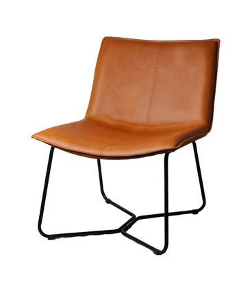 Poltrona Bibiana Corino Caramelo Aço Preto - 75807