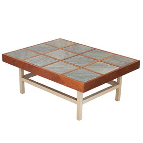 Mesa de Centro Madero Tampo Malibu Mountain Base Taupe 70x90cm - 75877