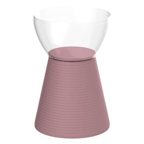 Banqueta Sili Assento Policarbonato Cristal Base PP Calla Rose - 75929