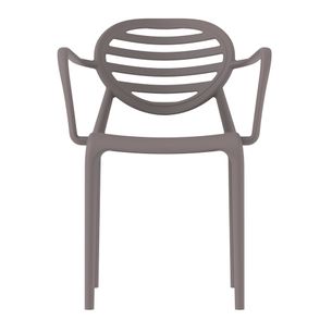 Cadeira Stripe Com Braço Polipropileno Cinza Mushroom - 75959