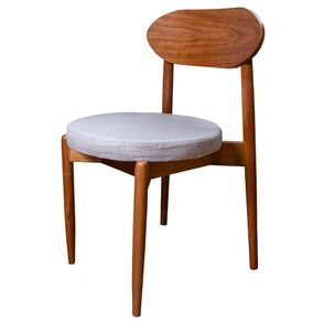Cadeira Aiko Assento Linho Off White e Encosto Imbuia Natural - 74815