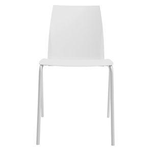 Cadeira Loft PP Branco Pés Aço Carbono Branco - 76130