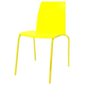 Cadeira Loft PP Amarelo Pés Aço Carbono Amarelo - 76131