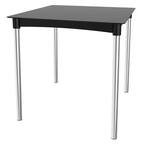 Mesa Atto 04 Lugares PP Preto Pés Alumínio 74cm - 76142