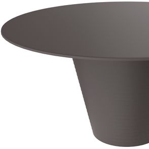 Mesa de Centro Redonda Fluo Polipropileno Cinza Mushroom 60cm - 76174