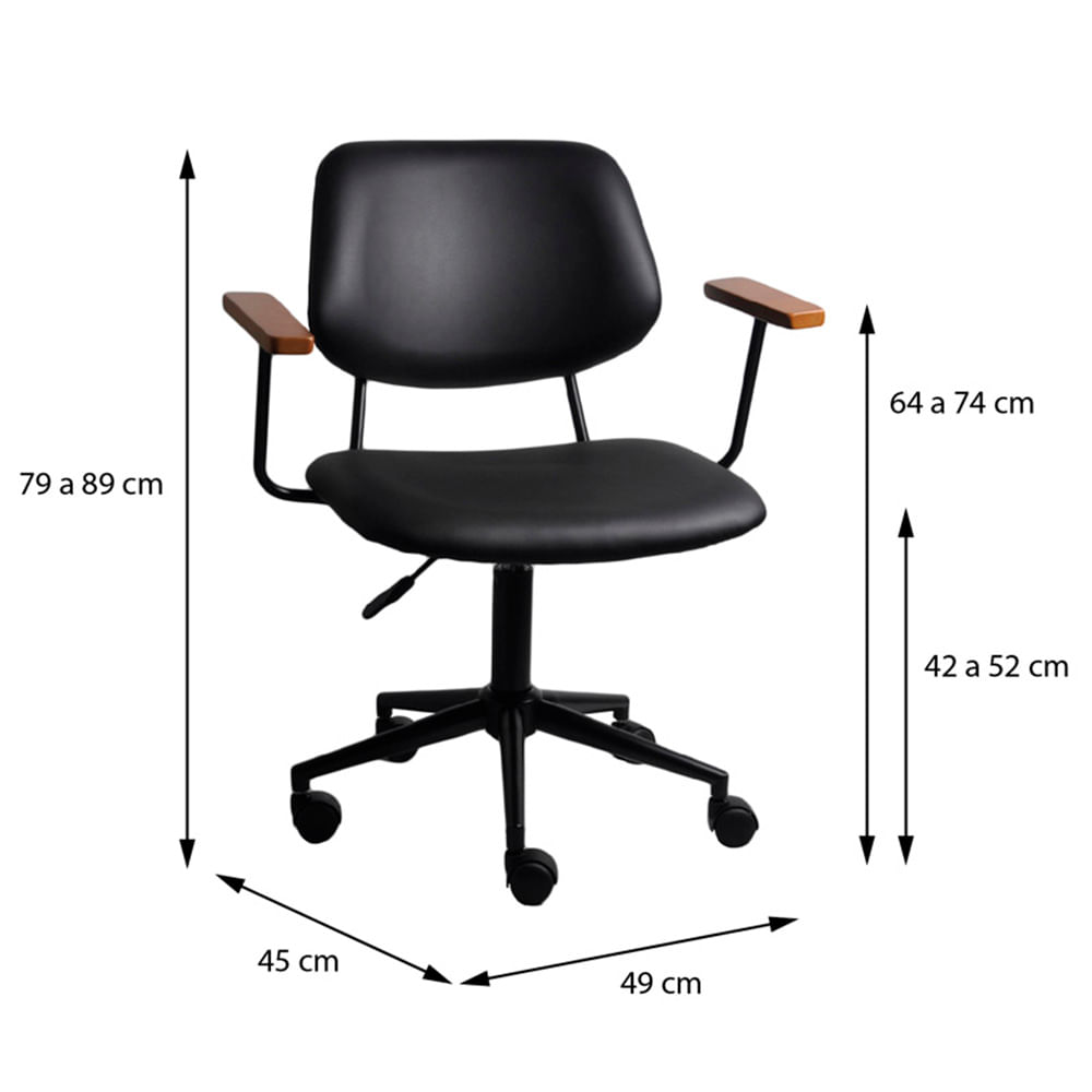 Cadeira-Office-Riga-com-Braco-Tecido-Cinza-com-Base-Rodizio-Preta---74361