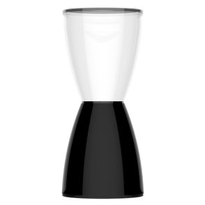 Banqueta Bery Assento Policarbonato Cristal Base PP Preto - 76211