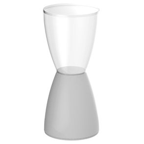 Banqueta Bery Assento Policarbonato Cristal Base PP Branco - 76212