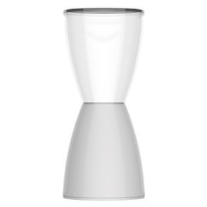 Banqueta Bery Assento Policarbonato Cristal Base PP Branco - 76212