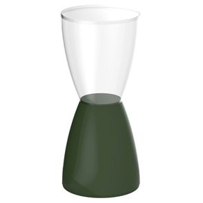 Banqueta Bery Assento Policarbonato Cristal Base PP Verde Alecrim - 76216