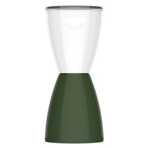 Banqueta Bery Assento Policarbonato Cristal Base PP Verde Alecrim - 76216