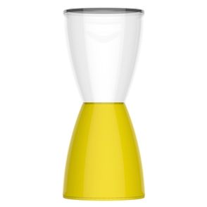 Banqueta Bery Assento Policarbonato Cristal Base PP Limão Siciliano - 76217