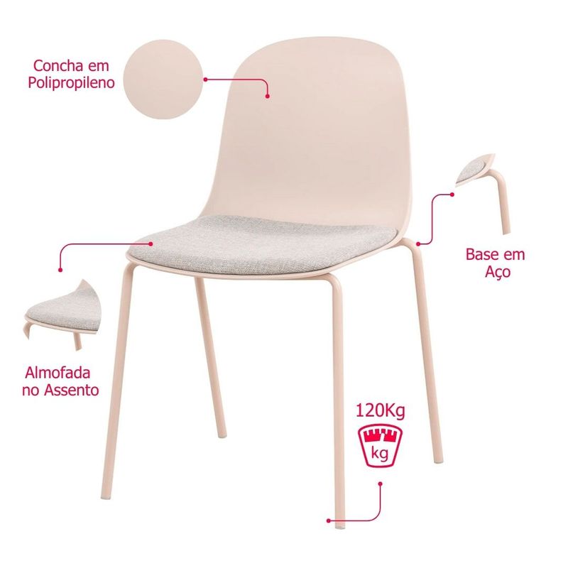 Kit04CadeirasBilbaoPolipropilenoNudeBaseEmAco76363