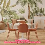 Kit04CadeirasBilbaoPolipropilenoTerracotaBaseEmAco76367