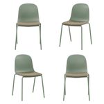 Kit04CadeirasBilbaoPolipropilenoVerdeAloeBaseEmAco76368