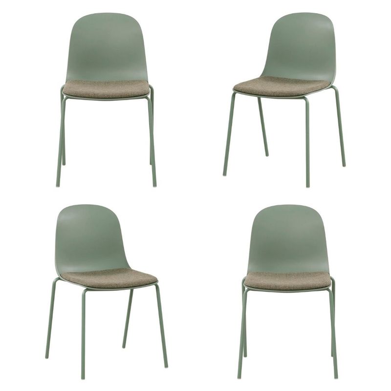 Kit04CadeirasBilbaoPolipropilenoVerdeAloeBaseEmAco76368