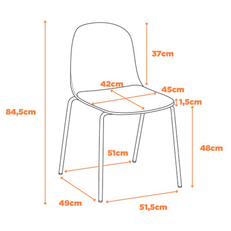 Kit04CadeirasBilbaoPolipropilenoVerdeAloeBaseEmAco76368