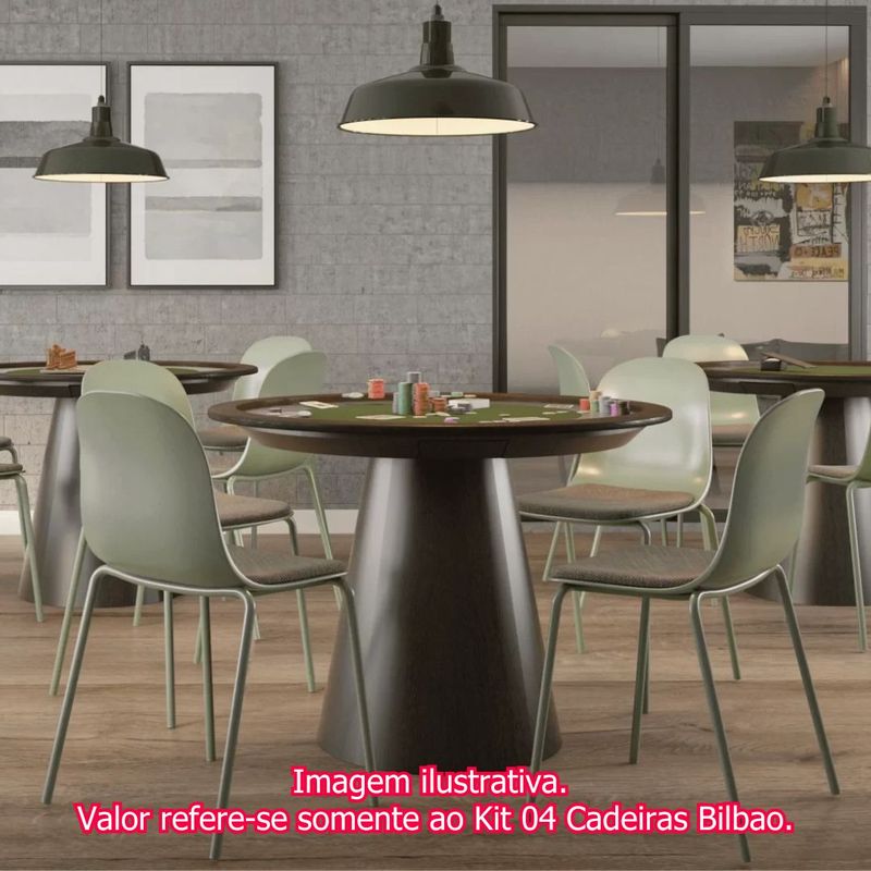 Kit04CadeirasBilbaoPolipropilenoVerdeAloeBaseEmAco76368